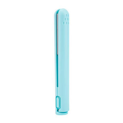 USB Mini Hair Straightener Brush Cordless,Portable Bangs Iron Straight Curling Dual-Use Short Hair for Dormitory Student Travel