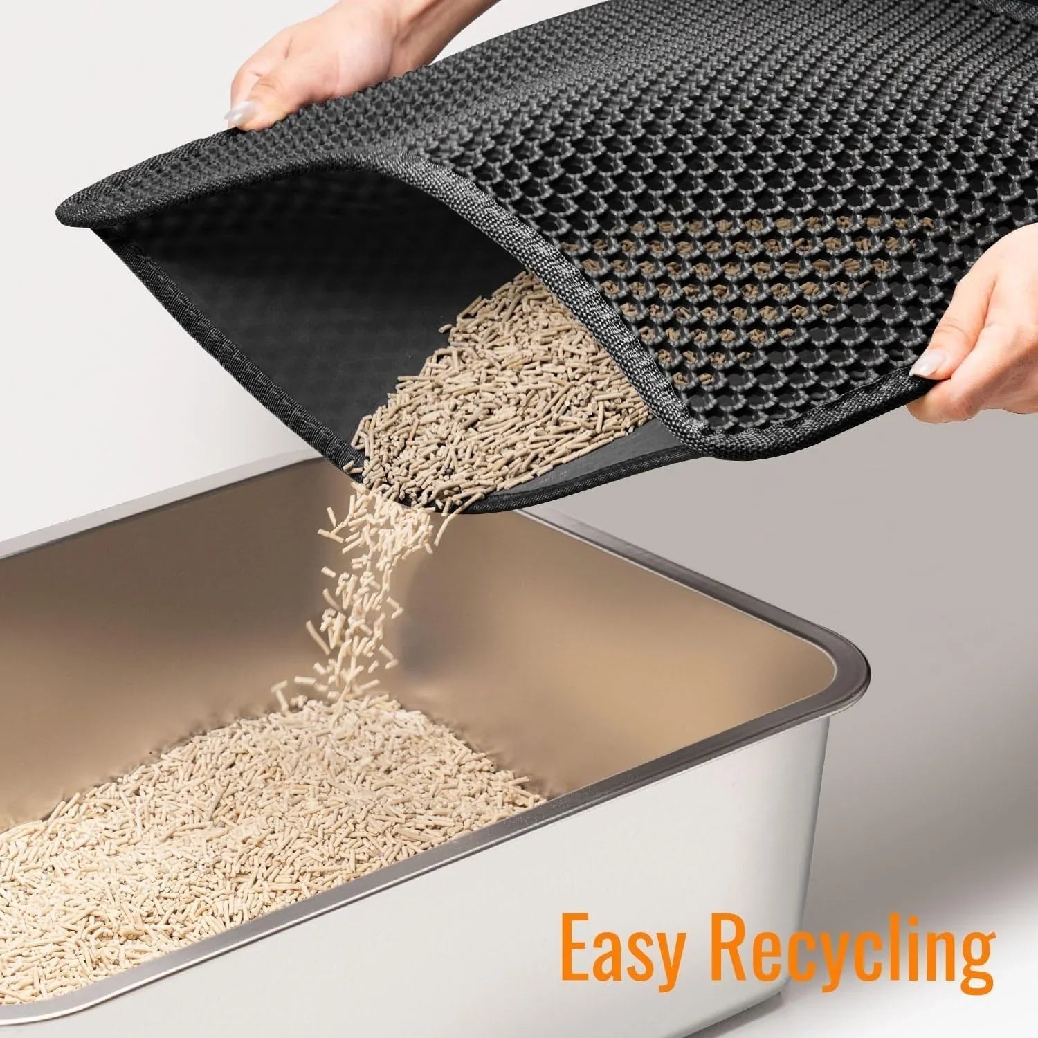 Large Cat Litter Mat Waterproof Double Layer Litter Trapping Clean Pad for Cat Litter Box Durable and Easy to Clean